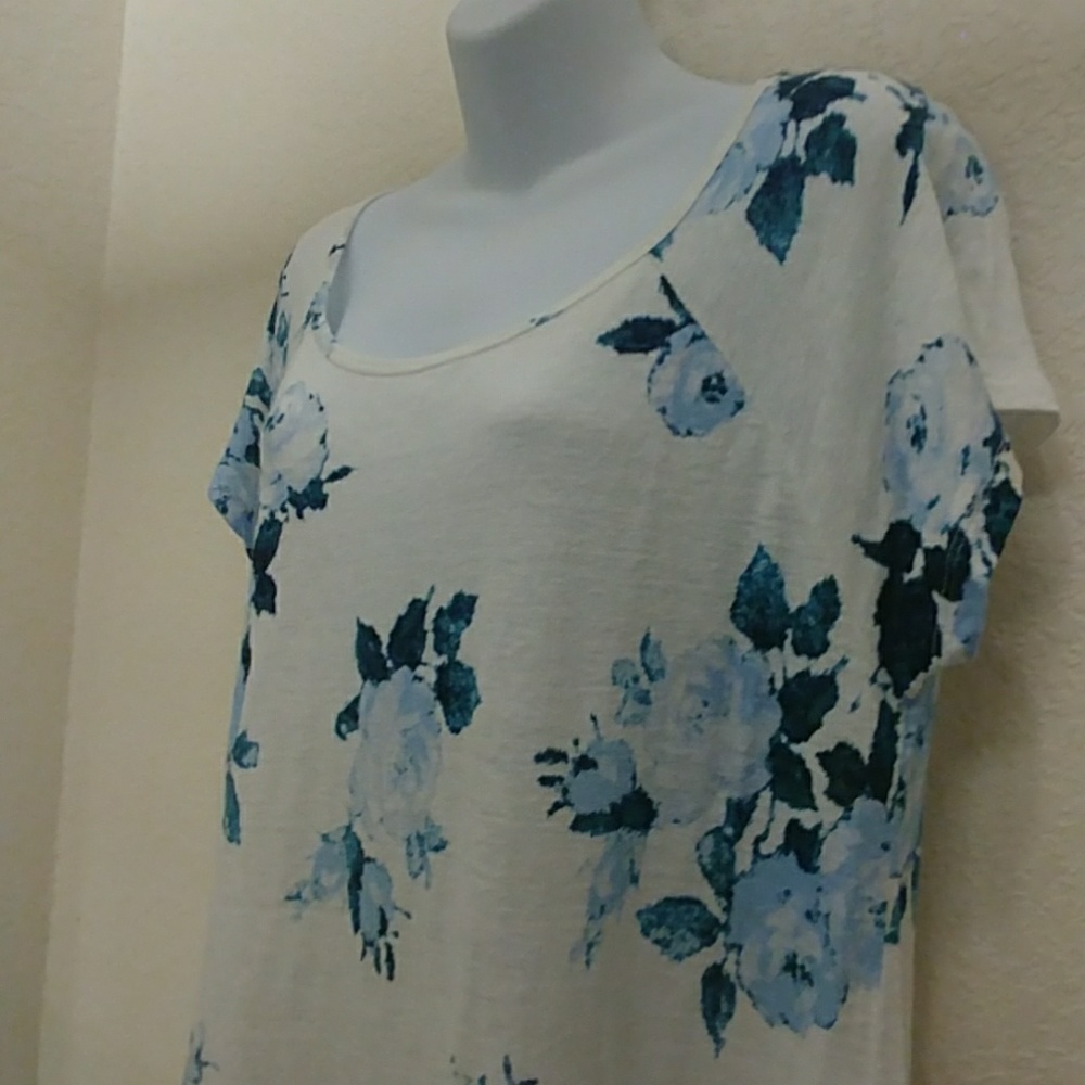 πLucky Brand Floral Linen Tunic Top - Picture 3 of 8